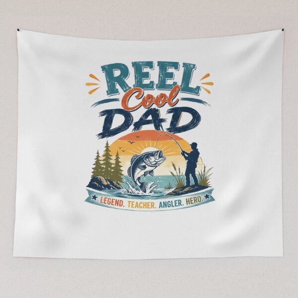 Item preview, Reel Cool Dad Legend. Teacher. Angler. Hero. Fishing Father Gift designed and sold by SkeletonsDanger.