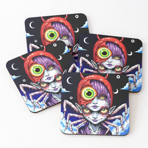 Item preview, Dark Spider Creature Head – Creepy Weird Character designed and sold by QQQueen.