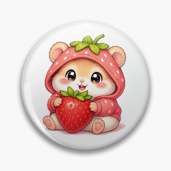 Item preview, Cute Strawberry Hamster | Kawaii Hamster with Strawberry | Adorable Berry Hoodie | Sweet Cottagecore Animal | Cute Fruit Lover | Whimsical Sticker designed and sold by MrDev.