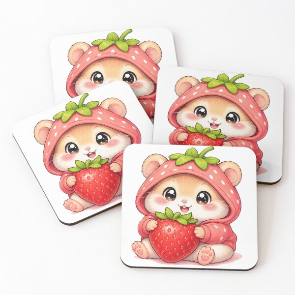 Item preview, Cute Strawberry Hamster | Kawaii Hamster with Strawberry | Adorable Berry Hoodie | Sweet Cottagecore Animal | Cute Fruit Lover | Whimsical Sticker designed and sold by MrDev.