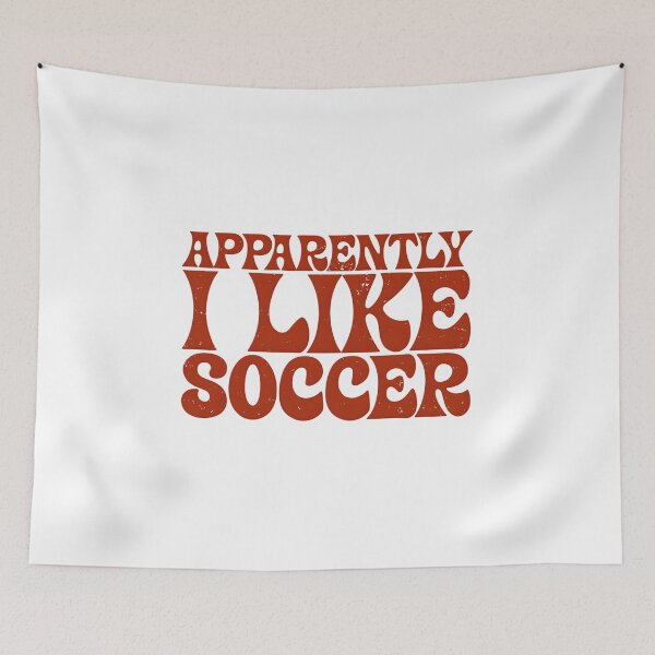Item preview, Apparently I Like Soccer Retro Funny Sports Quote designed and sold by DariaOltes.