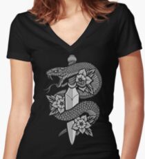 Snake & Dagger Women's Fitted V-Neck T-Shirt