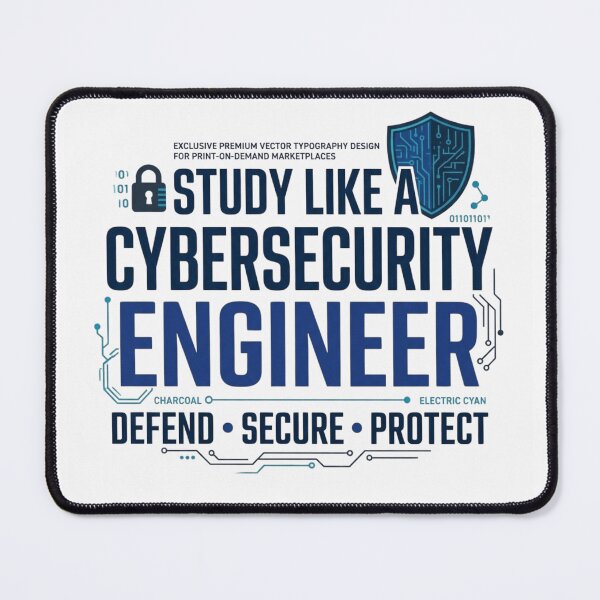 Item preview, Study Like a Cybersecurity Engineer | Cyber Security Student Shirt designed and sold by Amr Darwish Graphic designer.