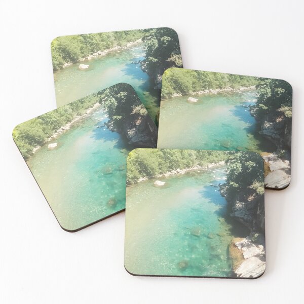 Item preview, Tara River Canyon Montenegro Photo Print | Emerald Water River Landscape Poster | Balkan Nature Photography Canvas designed and sold by SergioMiklos.