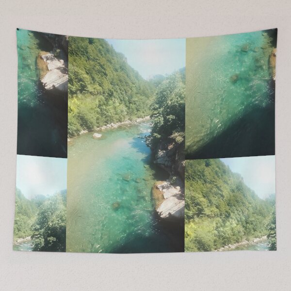 Item preview, Tara River Canyon Montenegro Photo Print | Emerald Water River Landscape Poster | Balkan Nature Photography Canvas designed and sold by SergioMiklos.