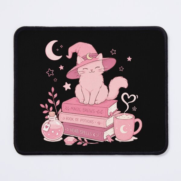 Item preview, Cute Pastel Pink Witch Cat designed and sold by 0606PM.