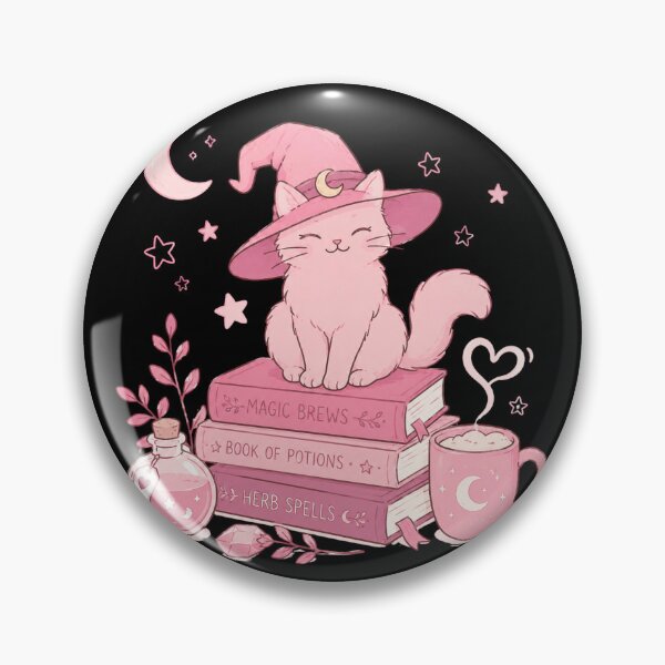 Item preview, Cute Pastel Pink Witch Cat designed and sold by 0606PM.