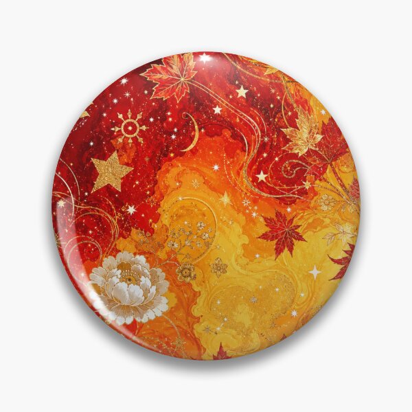 Item preview, Ruby Amber Floral Pattern | Autumn Botanical Design designed and sold by WitchyBotanicaArt.