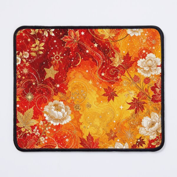 Item preview, Ruby Amber Floral Pattern | Autumn Botanical Design designed and sold by WitchyBotanicaArt.