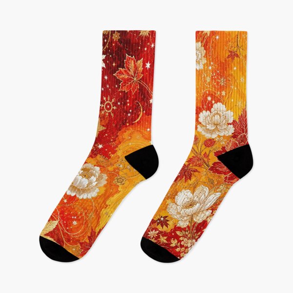 Item preview, Ruby Amber Floral Pattern | Autumn Botanical Design designed and sold by WitchyBotanicaArt.