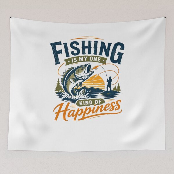 Item preview, Fishing Is My One Kind Of Happiness Angler Fisherman Hobby designed and sold by SkeletonsDanger.