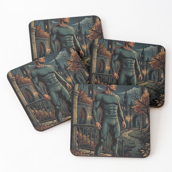 Item preview, Gothic Guardian in the Autumn Night: Retro Dark Fantasy Comic Illustration designed and sold by Curiosiart.