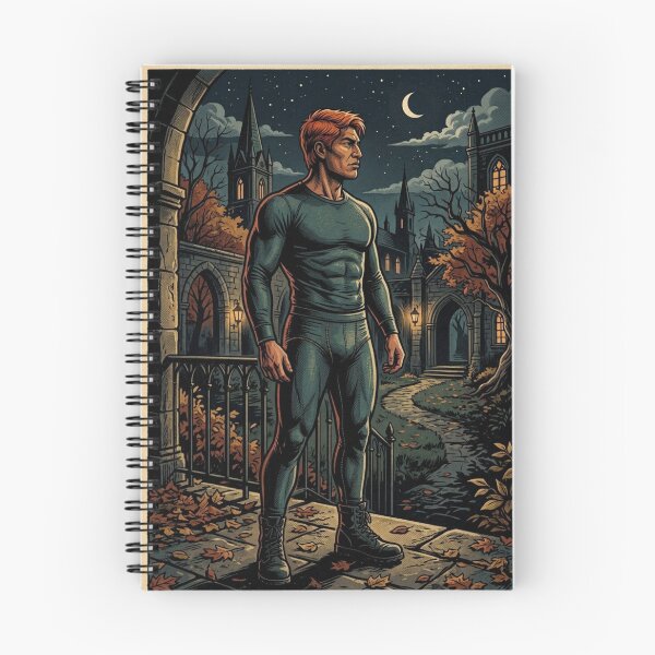 Item preview, Gothic Guardian in the Autumn Night: Retro Dark Fantasy Comic Illustration designed and sold by Curiosiart.