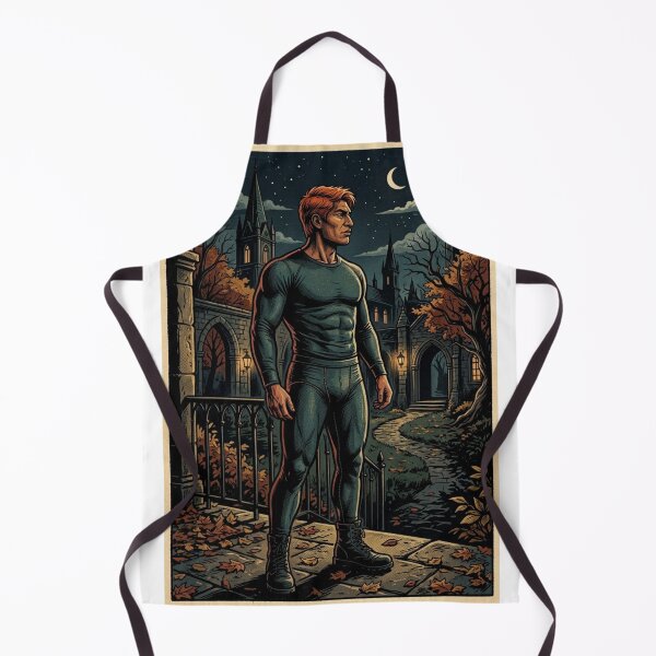 Item preview, Gothic Guardian in the Autumn Night: Retro Dark Fantasy Comic Illustration designed and sold by Curiosiart.
