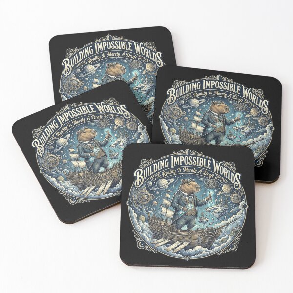Item preview, Building Impossible Worlds – Steampunk Capybara Fantasy Art designed and sold by Dogandesighn.