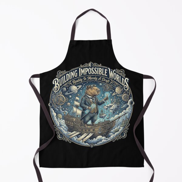 Item preview, Building Impossible Worlds – Steampunk Capybara Fantasy Art designed and sold by Dogandesighn.