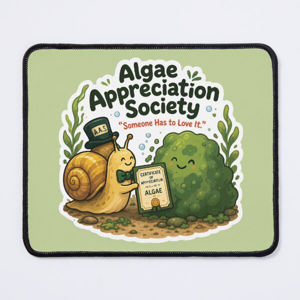 Item preview, Algae Appreciation Society Funny Aquarium Snail designed and sold by SimplePoDesign.