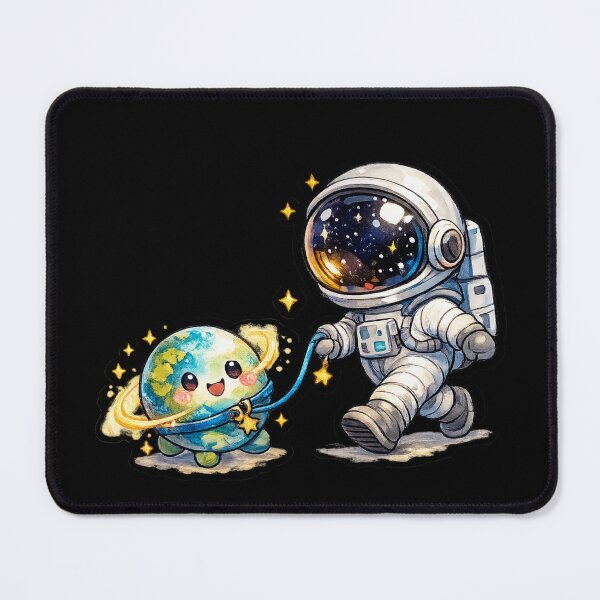 Item preview, Cute Astronaut Walking Planet | Kawaii Space Explorer | Adorable Earth Companion | Cosmic Friendship | Space Lover Gift | Whimsical Galaxy Sticker designed and sold by MrDev.