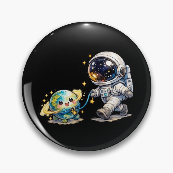 Item preview, Cute Astronaut Walking Planet | Kawaii Space Explorer | Adorable Earth Companion | Cosmic Friendship | Space Lover Gift | Whimsical Galaxy Sticker designed and sold by MrDev.