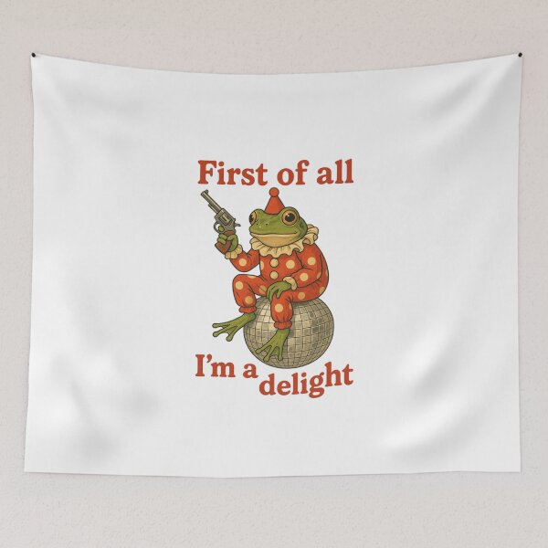 Item preview, Retro Frog Clown Cowboy Vintage Cottagecore Funny designed and sold by Thread&Fable.