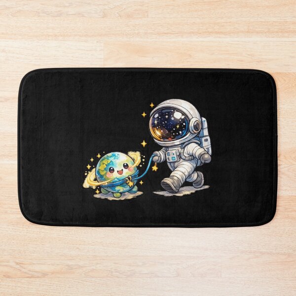Item preview, Cute Astronaut Walking Planet | Kawaii Space Explorer | Adorable Earth Companion | Cosmic Friendship | Space Lover Gift | Whimsical Galaxy Sticker designed and sold by MrDev.