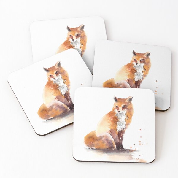 Artikelvorschau, Fuchs-Aquarellmalerei-Illustration entworfen und verkauft von CanotStop.