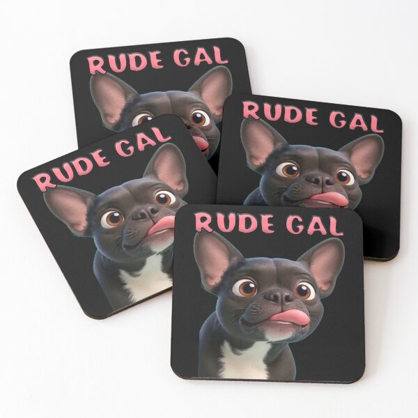 Item preview, French Bulldog RUDE GAL designed and sold by SmARTNiki.