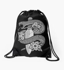 Snake & Dagger Drawstring Bag