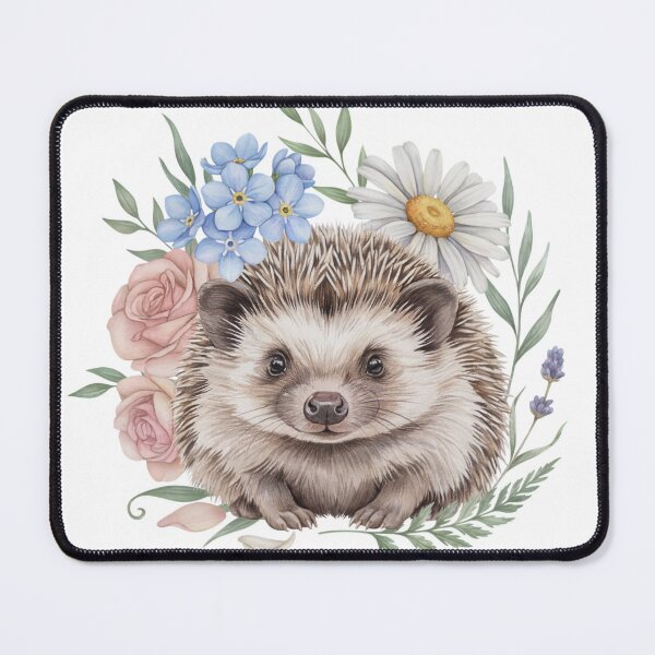 Item preview, Hedgehog with flowers designed and sold by Rob-Son.