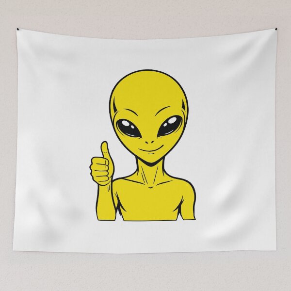 Item preview, ZORGO Alien Thumbs Up – Funny Space Alien Approval Sticker designed and sold by The-Visitors.