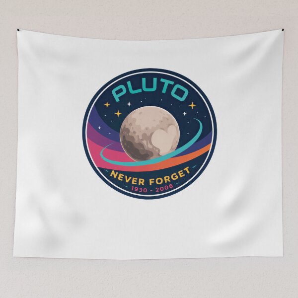 Item preview, Pluto Never Forget 1930 - 2006 Space Astronomy Science Lover designed and sold by SkeletonsDanger.