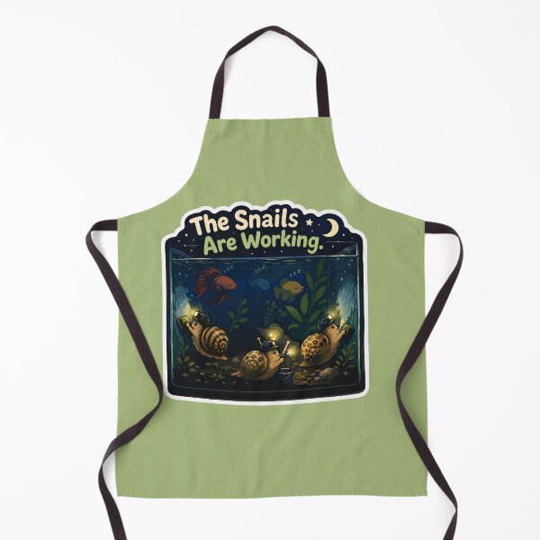 Item preview, The Snails Are Working Funny Aquarium Snail designed and sold by SimplePoDesign.