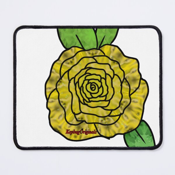 Item preview, Yellow swirl rose (white background) designed and sold by KaybugOriginals.