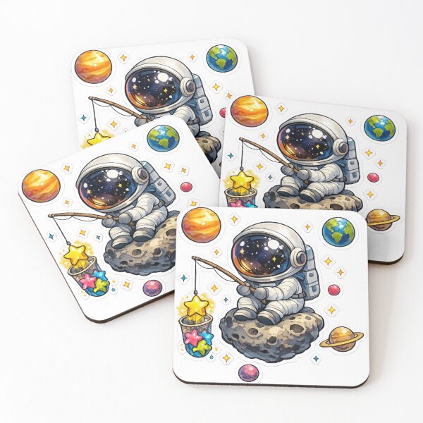 Item preview, Cute Astronaut Fishing for Stars | Kawaii Space Explorer | Adorable Cosmic Adventure | Galaxy Lover Gift | Whimsical Astronomy Art | Cute Space Sticker designed and sold by MrDev.