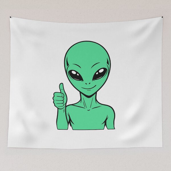 Item preview, ZORGO Alien Thumbs Up – Funny Space Alien Approval Sticker designed and sold by The-Visitors.