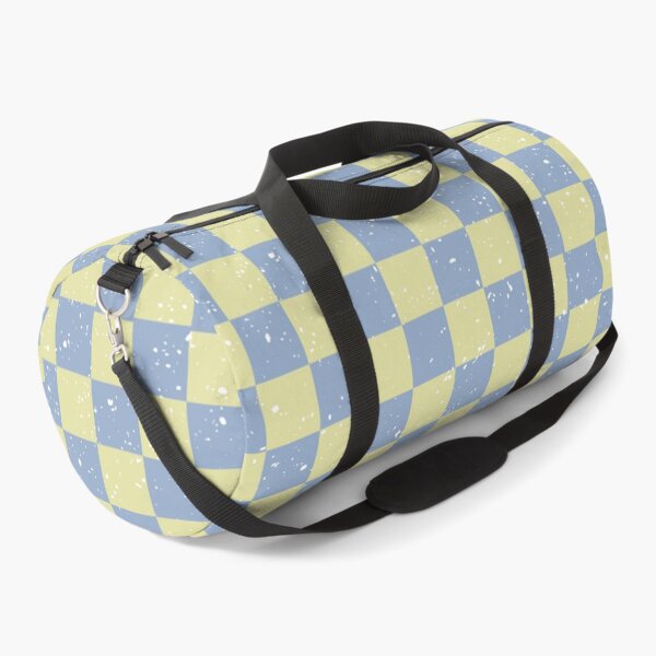 Item preview, Soft Vintage Checker Pattern | Periwinkle Blue Butter Yellow Distressed Seamless Retro Checkerboard designed and sold by Dino-Lune.