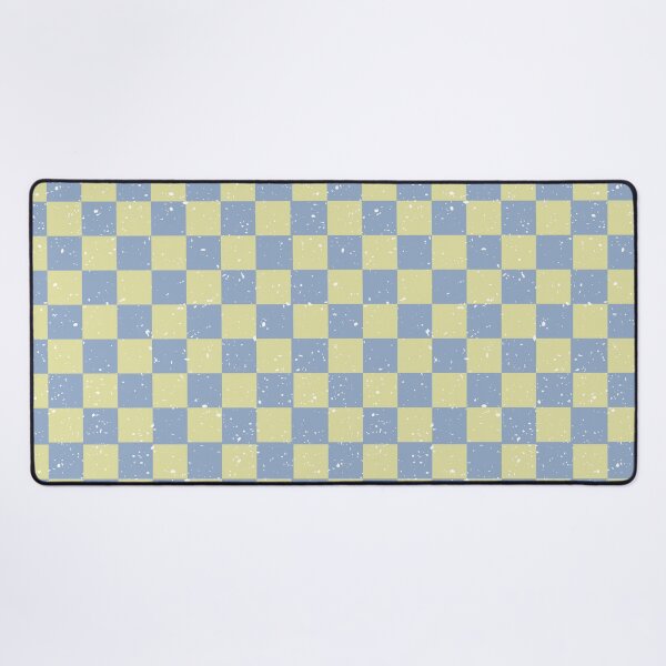 Item preview, Soft Vintage Checker Pattern | Periwinkle Blue Butter Yellow Distressed Seamless Retro Checkerboard designed and sold by Dino-Lune.