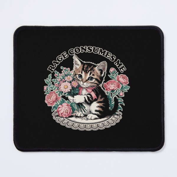 Item preview, Rage Consumes Me Angry Cute Kitten Floral Vintage designed and sold by SiarheiYur.