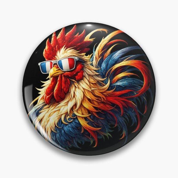 Item preview, Cool French Flag Rooster with Sunglasses Patriotic Bird Art designed and sold by Vermanartist.