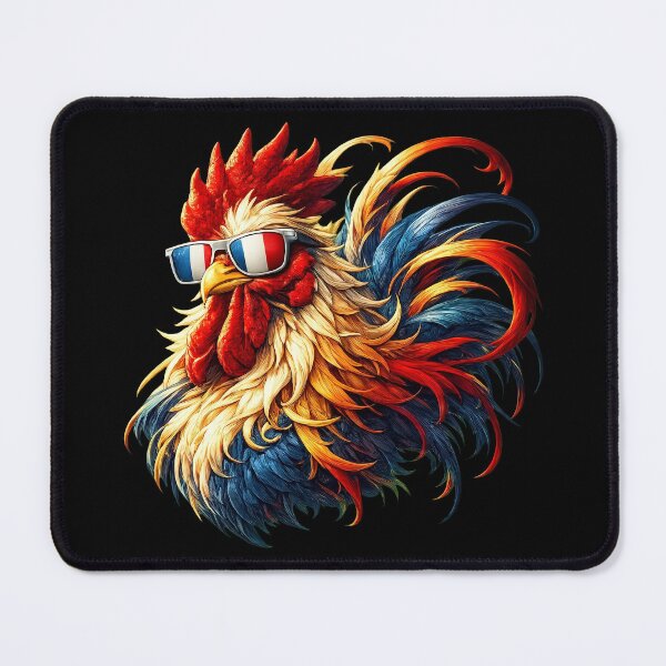 Item preview, Cool French Flag Rooster with Sunglasses Patriotic Bird Art designed and sold by Vermanartist.