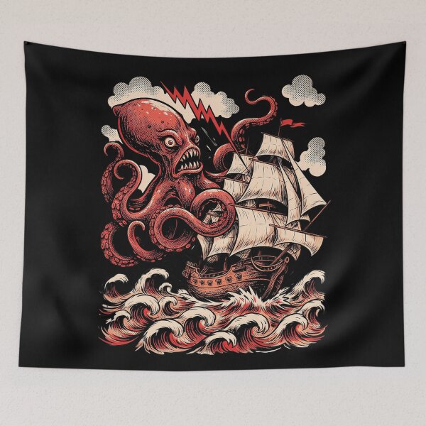 Aperçu de l'œuvre Kraken contre navire créée et vendue par SignumShop.
