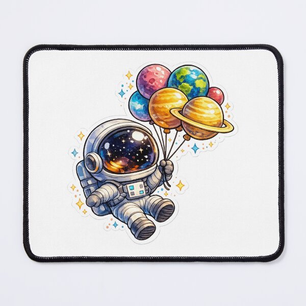 Item preview, Cute Astronaut with Planet Balloons | Kawaii Space Explorer | Adorable Solar System Art | Cosmic Adventure | Galaxy Lover Gift | Whimsical Astronomy Sticker designed and sold by MrDev.