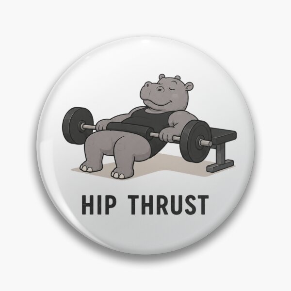 Item preview, Hip Trust Funny Gym Hippo Workout Pun designed and sold by NicramR.