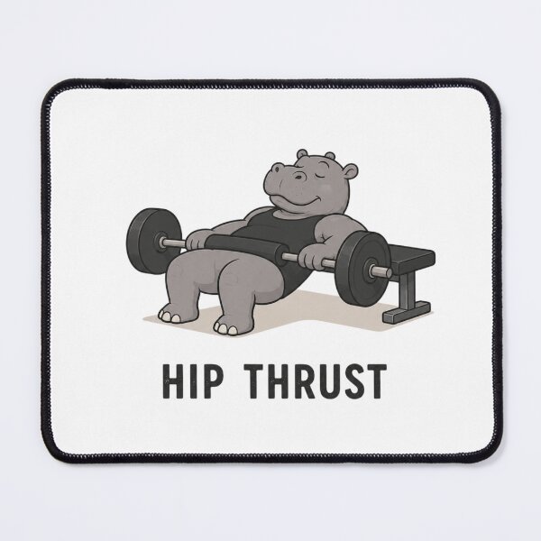 Item preview, Hip Trust Funny Gym Hippo Workout Pun designed and sold by NicramR.