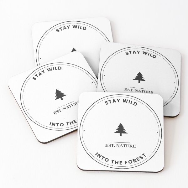 Item preview, Stay Wild Into The Forest Nature Badge Tee designed and sold by Babelon.