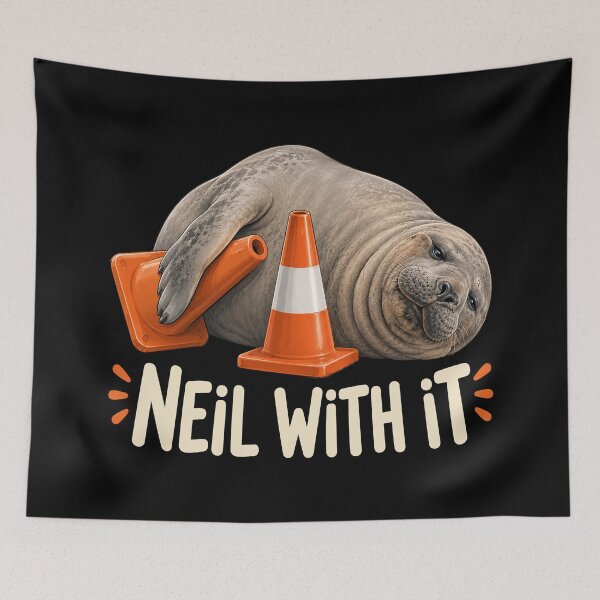 Item preview, Neil The Seal Funny Elephant Seal designed and sold by Eh Plus Designs.