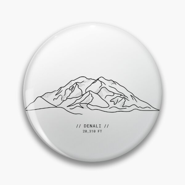 Item preview, Denali Mountain Alaska Minimalist Line Art (Black edition) designed and sold by PeakLineStudio.