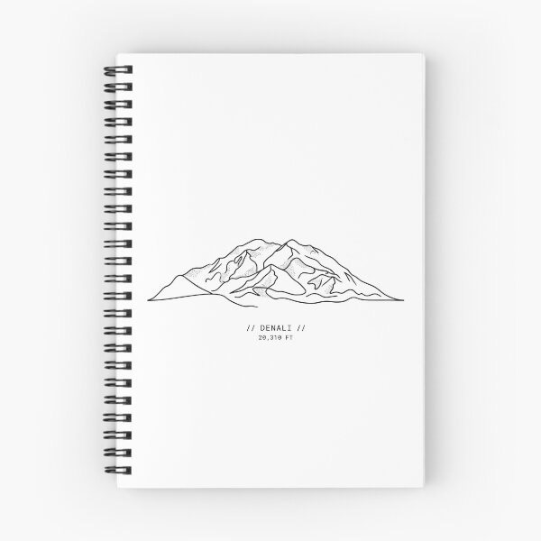 Item preview, Denali Mountain Alaska Minimalist Line Art (Black edition) designed and sold by PeakLineStudio.