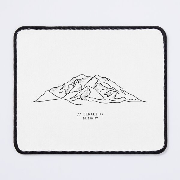 Item preview, Denali Mountain Alaska Minimalist Line Art (Black edition) designed and sold by PeakLineStudio.