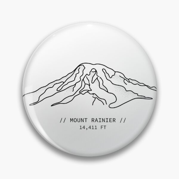 Item preview, Mount Rainier Minimalist Line Art (Black Edition) designed and sold by PeakLineStudio.